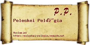 Peleskei Pelágia névjegykártya